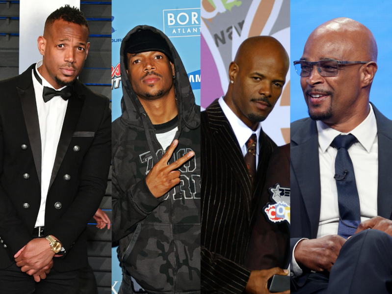 The Wayans Brothers. From left to right: Marlon, Shawn, Keenen, and Damon