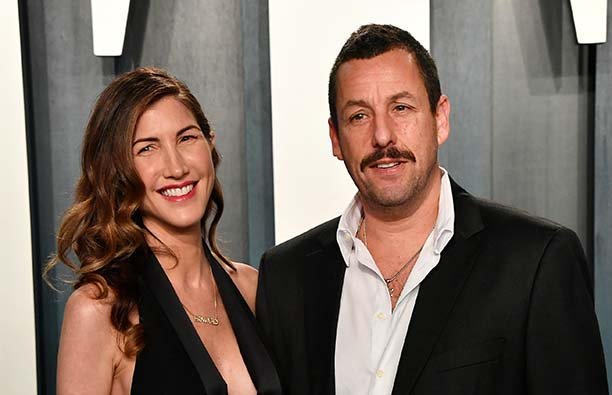 Adam Sandler and his wife Jackie Sandler on the red carpet at the Independent Spirit Awards.