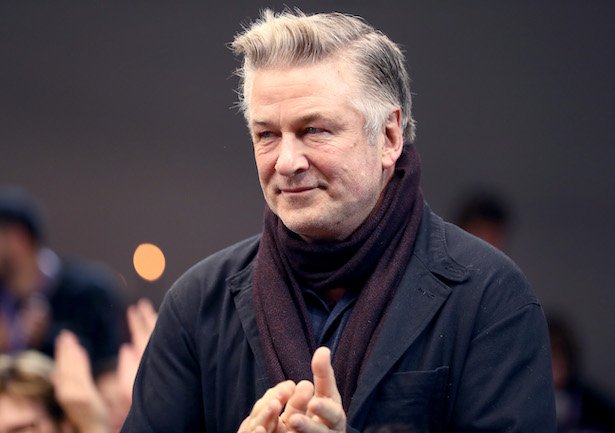 Alec Baldwin in a black jacket and maroon scarf at the Sundance Institute