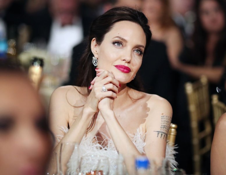 Angelina Jolie attends The 23rd Annual Critics' Choice Awards at Barker Hangar