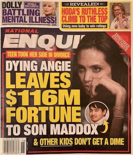 Angelina Jolie Dying Fortune Maddox