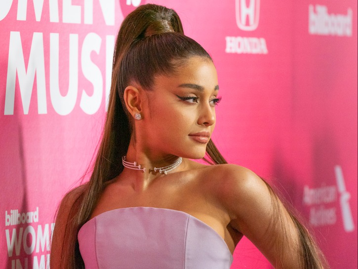 Ariana Grande posing at Billboard's 13th Annual Women in Music Gala