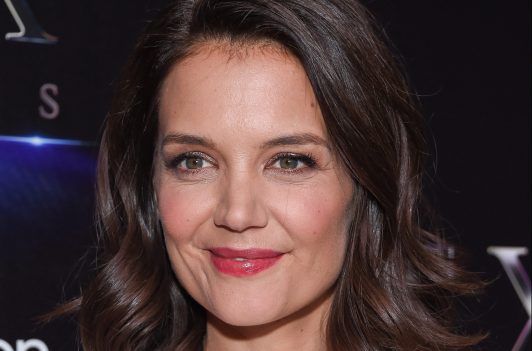 Close up of Katie Holmes on the red carpet