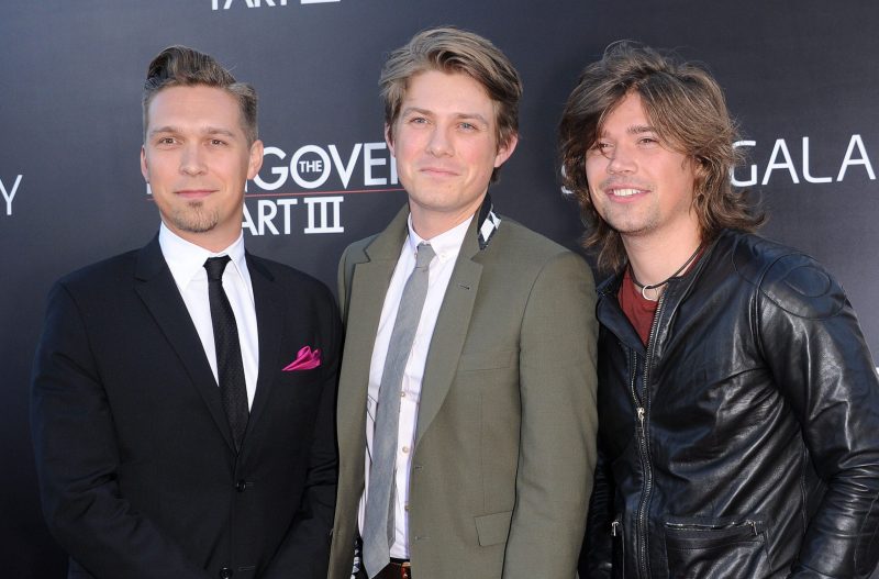Issac Hanson, Taylor Hanson, and Zac Hanson at the premiere of The Hangover Part 3 in 2013