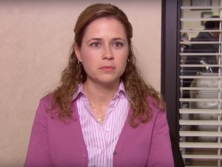 Jenna Fischer as Pam on "The Office"