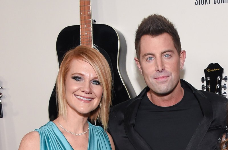 Jeremy Camp and wife Adrienne Camp at a screening of "I Still Believe" movie in 2020