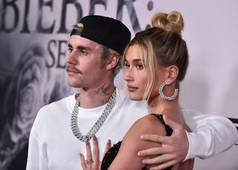 Justin Bieber and Hailey Baldwin arrive for YouTube Originals' "Justin Bieber: Seasons" premiere