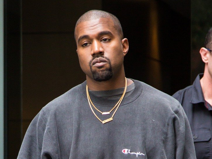 Kanye West looking sad.