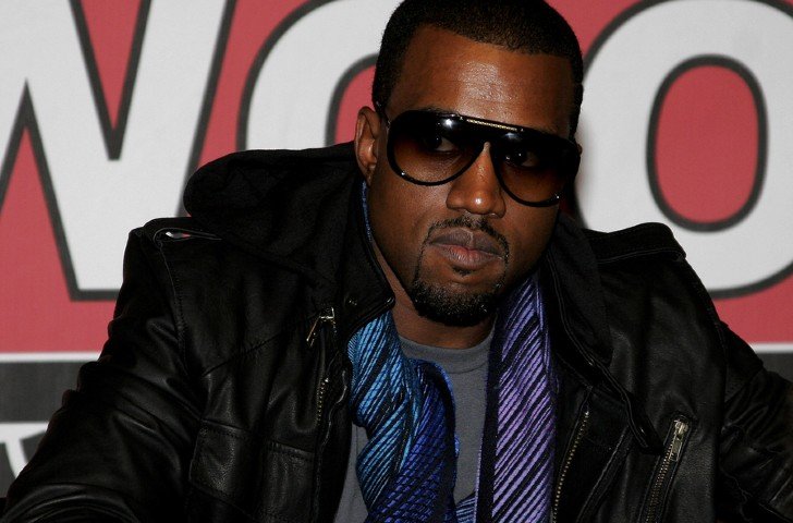 Kayne West at an in-store signing for an album release