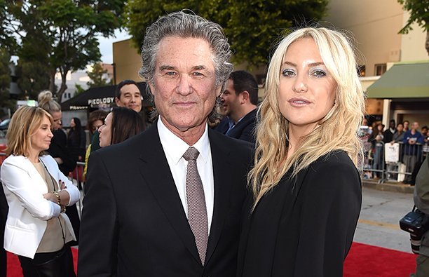 Kurt Russell and Kate Hudson at a film premiere