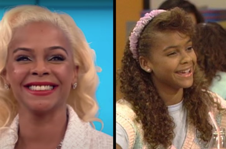 Lark Voorhies on _The Dr. Oz Show_ side by side with Voorhies character Lisa Turtle on _Saved by the Bell_