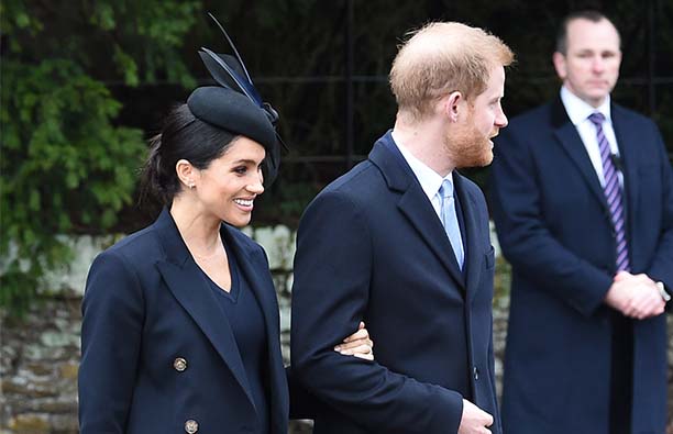 Meghan Markle and Prince Harry at Sandringham in 2018