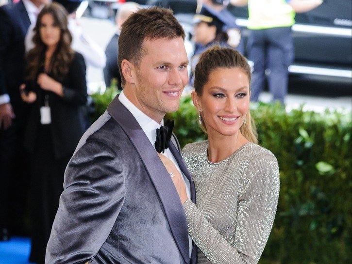 NFL Quarterback Tom Brady with wife supermodel Gisele Bundchen
