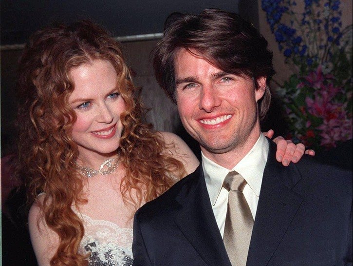 Nicole Kidman and Tom Cruise the night he won the 1998 John Huston Award in Beverly Hills