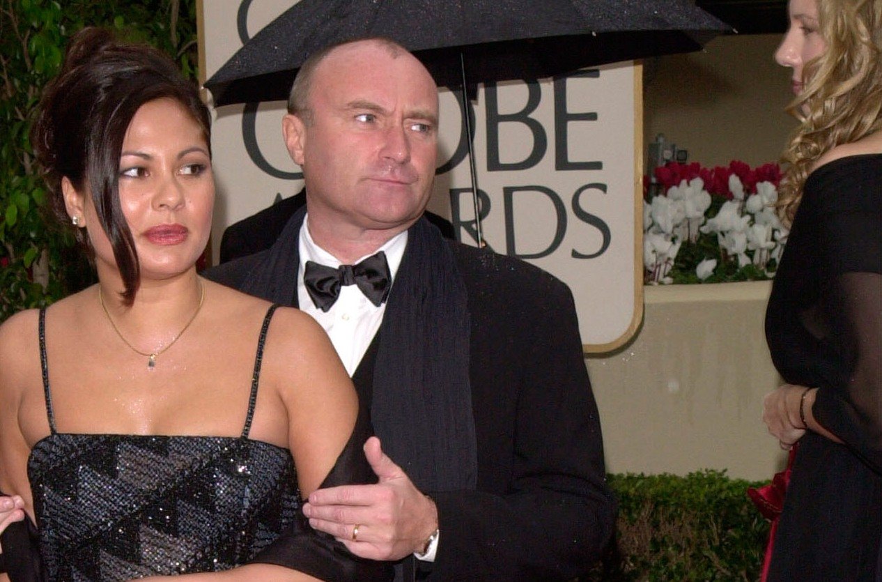 Phil Collins and his now ex-wife Orianne Cevey both wear black to the Oscars red carpet