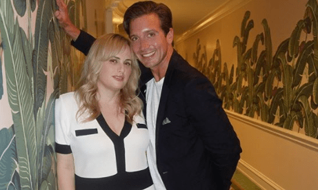 Rebel Wilson and Jacob Busch cozying up at the Beverly Hills Hotel