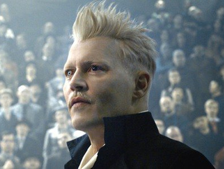 Screenshot of Johnny Depp as Gellert Grindelwald