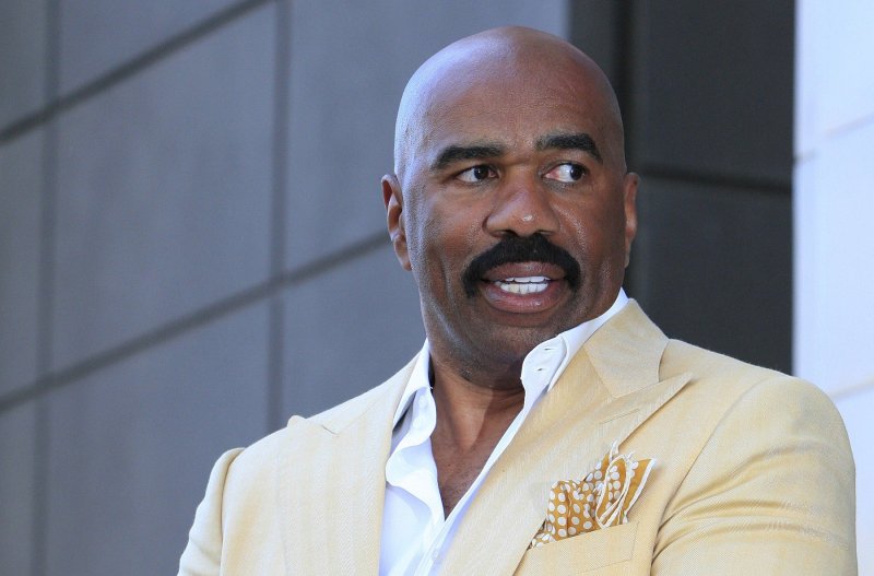 Steve Harvey getting his star on the Hollywood Walk of Fame in 2013