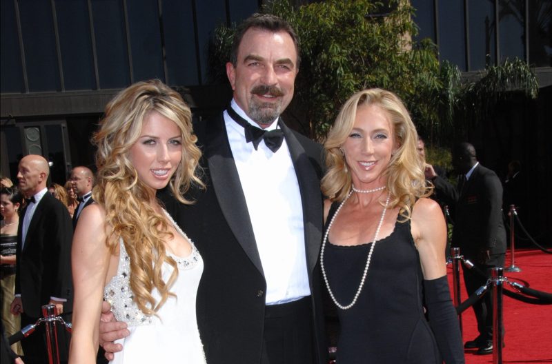 Tom Selleck pictured with daughter Hannah Selleck and wife Jillie Mack at the 2007 Emmy Awards