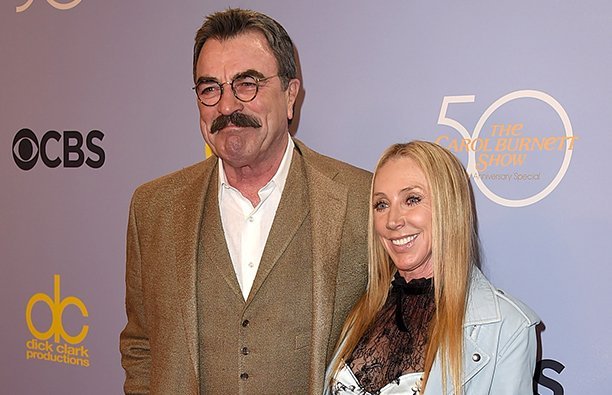 Tom Selleck with his wife Jillie Mack at a red carpet event in 2017