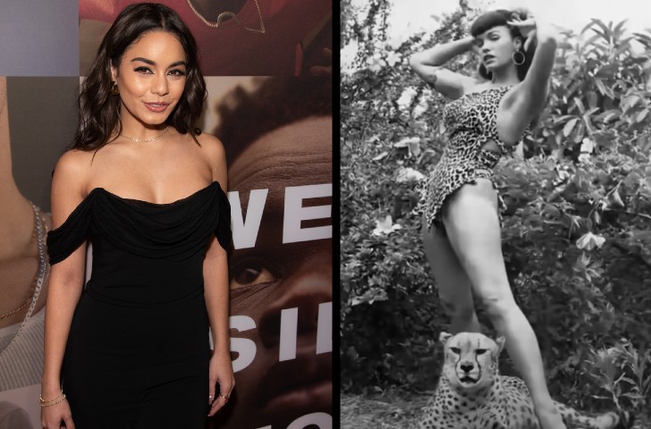 Vanessa Hudgens side by side with Betty Page