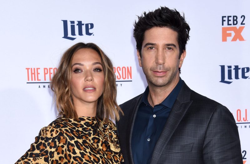 Zoe Buckman and David Schwimmer at the premiere of The People v. O.J.Simpson: American Crime Story in 2016