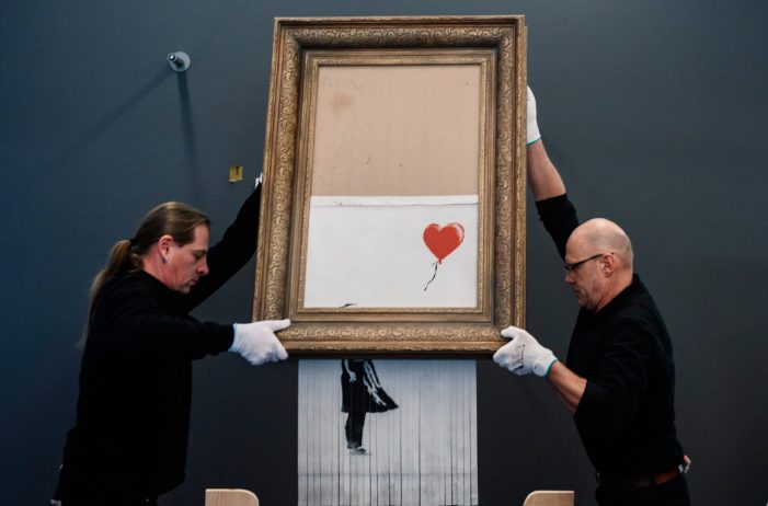 Banksy's "Love In The Bin" At Museum Frieder Burda In Baden-Baden