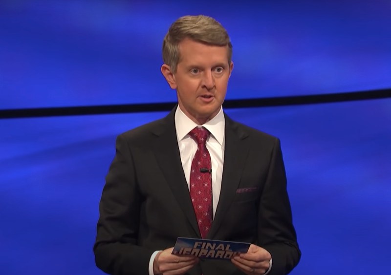 screenshot of Ken Jennings hosting Jeopardy