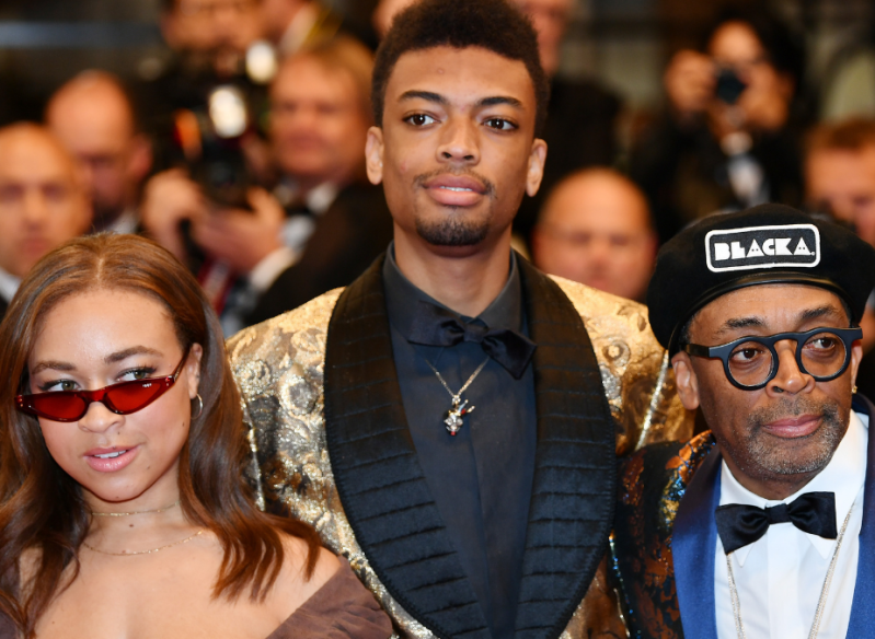 Satchel Lee, Jackson Lee, and Spike Lee at a screen of "BlacKkKlansman"