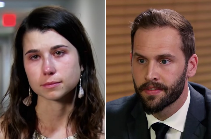 Side by side of Amber Bowles and Matt Gwynne from Married at First Sight