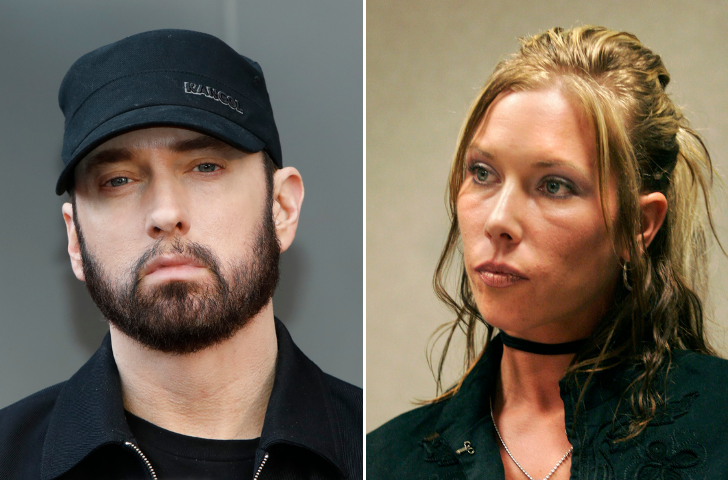 Side by side image of Eminem and his ex-wife Kimberly Anne Scott
