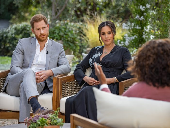 Still from the Meghan Markle, Prince Harry Interview with Oprah Winfrey