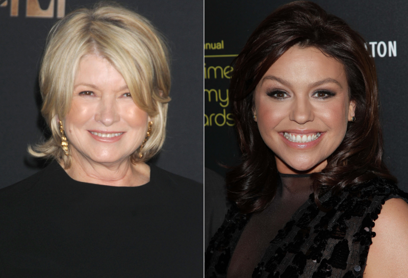 side by side image of Martha Stewart and Rachael Ray