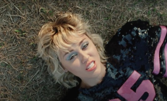 screenshot of Miley Cyrus in the Angels Like You video