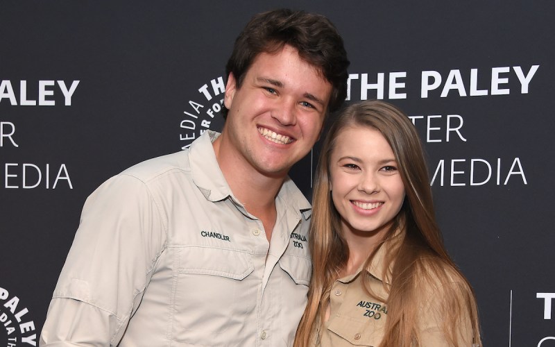 Chandler Powell and Bindi Irwin smiling together
