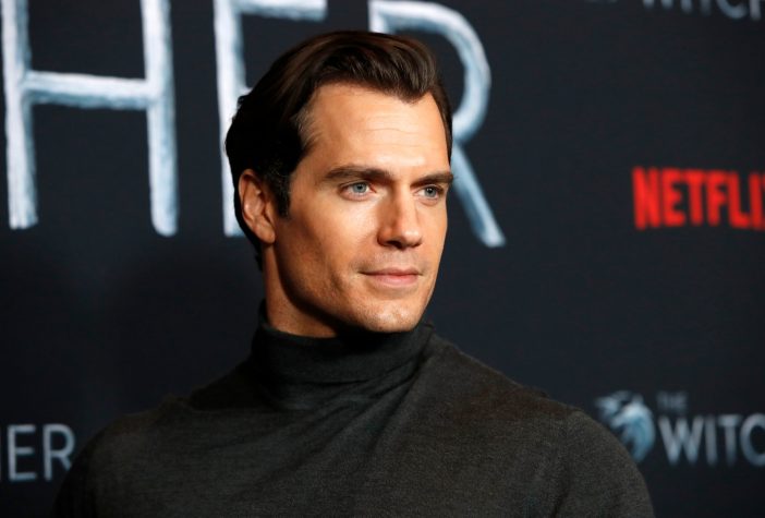 Henry Cavill in a black turtleneck at the LA premiere screening of 'The Witcher.'