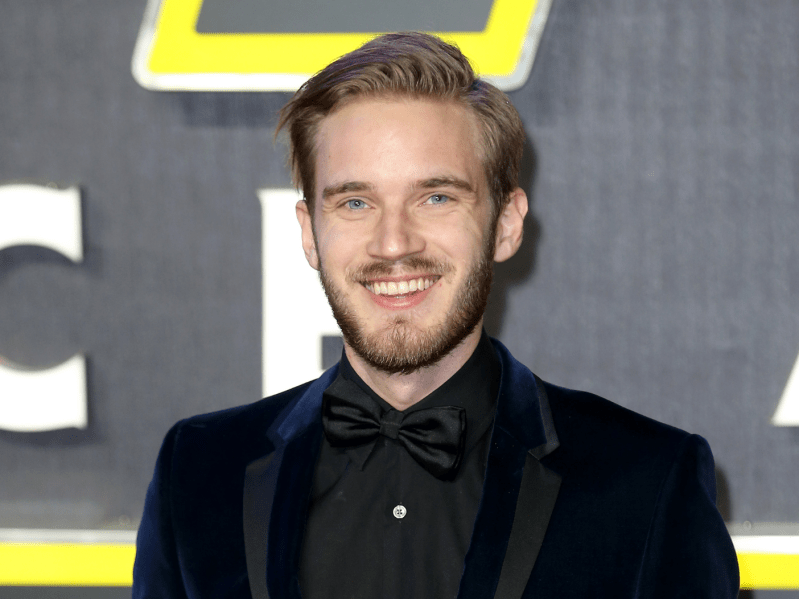 LONDON, ENGLAND - DECEMBER 16: PewDiePie attends the European Premiere of "Star Wars: The Force Awakens" at Leicester Square on December 16, 2015 in London, England
