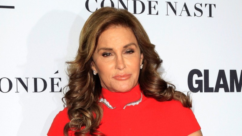 Caitlyn Jenner wears a red dress to a Glamour Magazine event