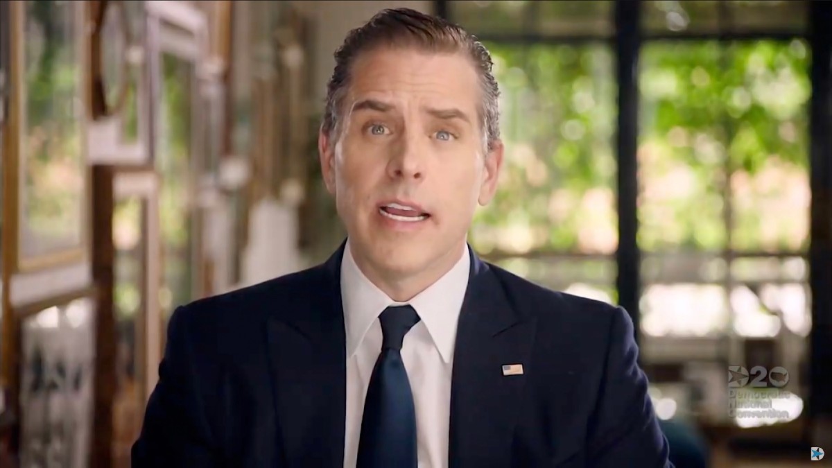 Hunter Biden gives a virtual speech for a Democratic party event