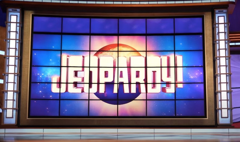 screenshot of the opening board of Jeopardy