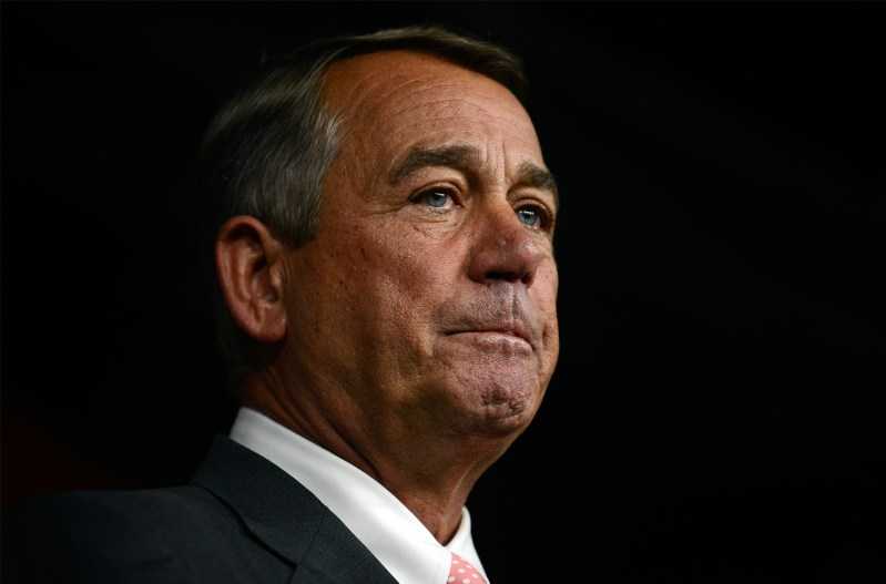 Close up of John Boehner's face