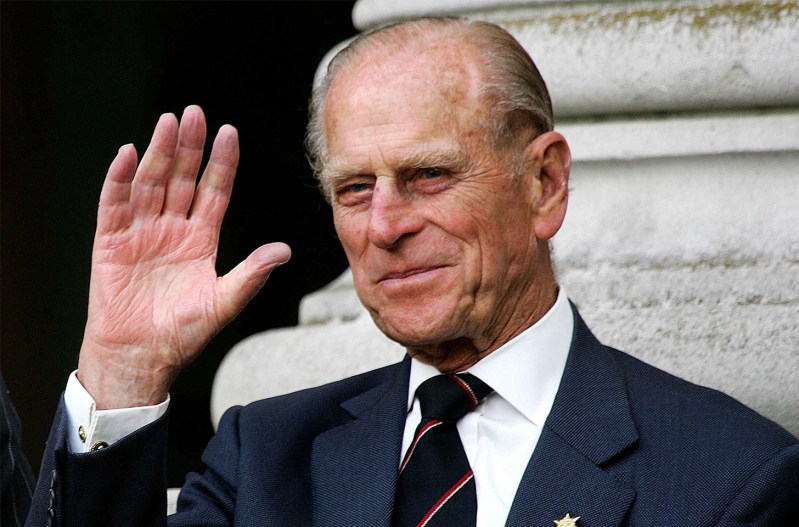 Prince Philip waving
