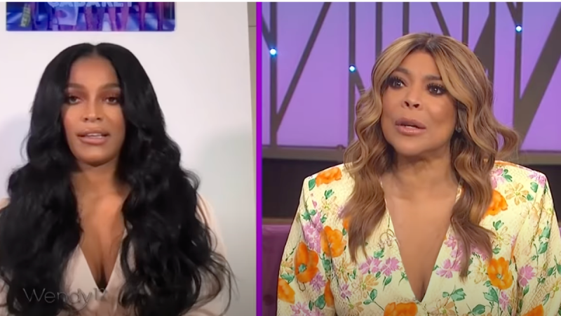 Wendy Williams (right) interviews Joseline Hernandez (left) on The Wendy Williams Show
