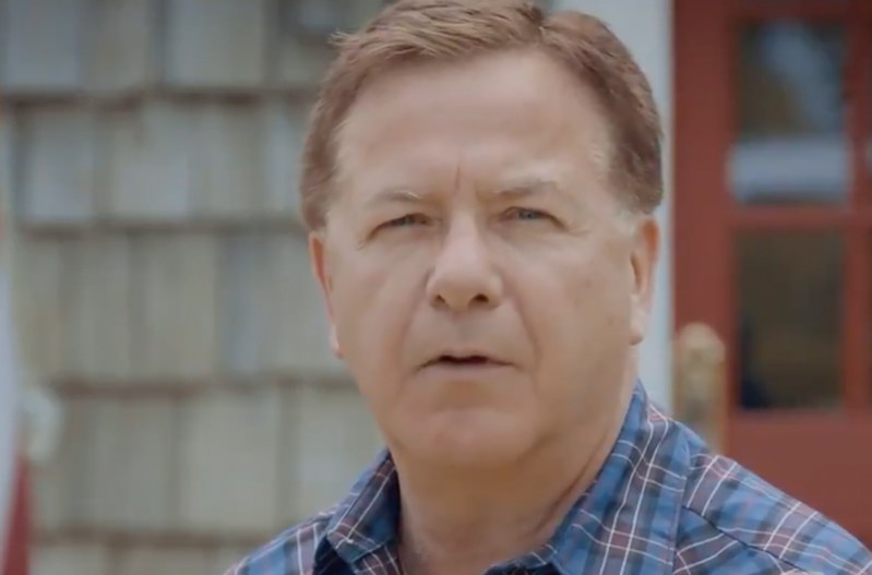 Screenshot of Mark McCloskey from his video announcing his senate campaign in Missouri