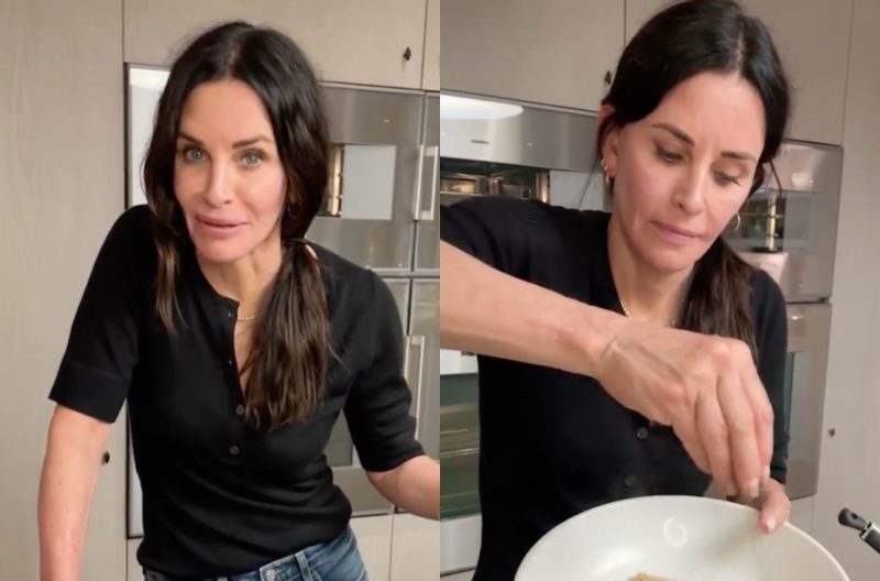 Image of Courtney Cox cooking.