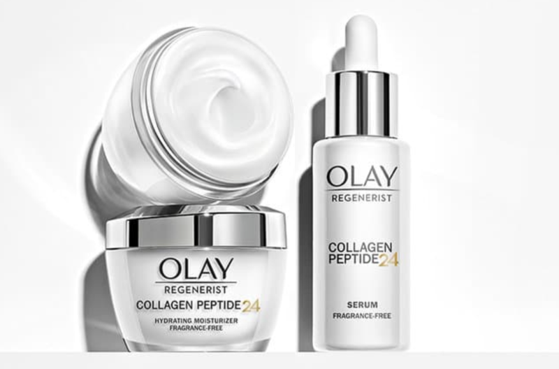 Image of Olay moisturizer and Olay serum.