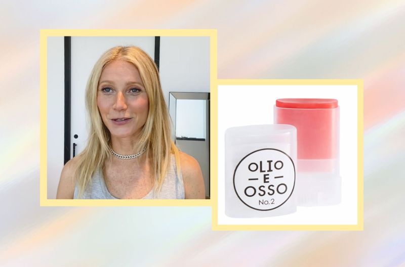 Image of Gwyneth Paltrow and her favorite beauty products.