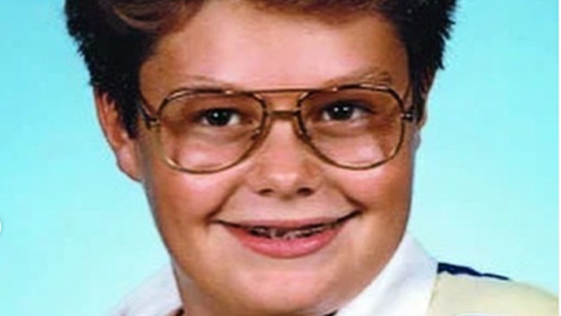 Young Ryan Seacrest smiling for class photo Instagram