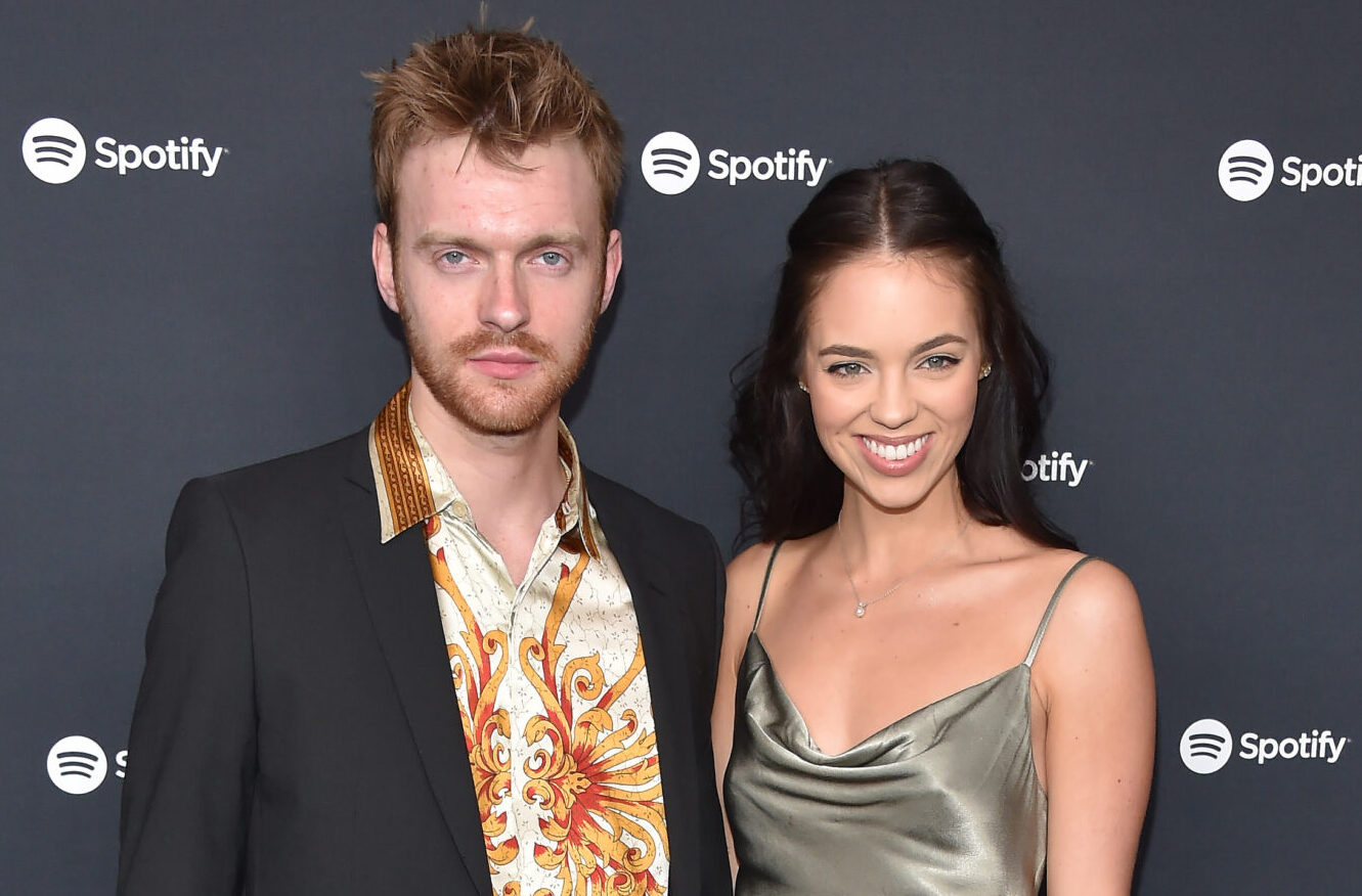 Finneas O'Connell and his girlfriend Claudia Sulewski at a Spotify party in 2020