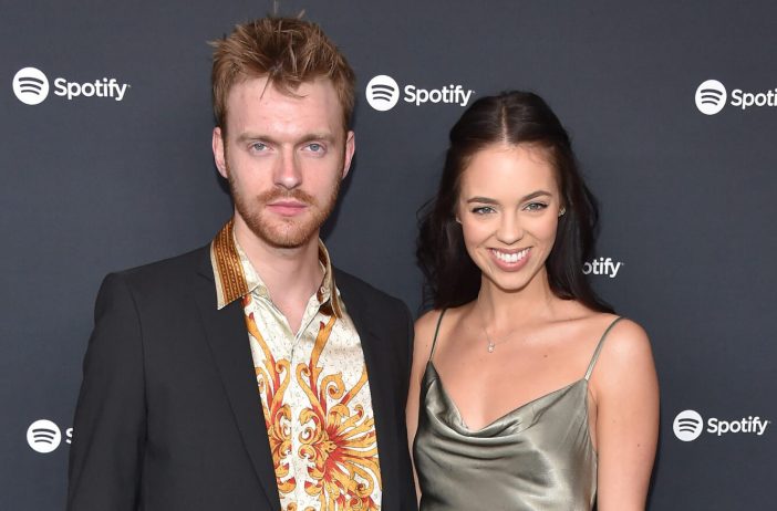 Finneas O'Connell and his girlfriend Claudia Sulewski at a Spotify party in 2020
